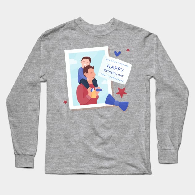 father and son - father's day - i love dad Long Sleeve T-Shirt by Spring Moon